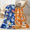 Bluey Cat Adventure Customize Your Name Blanket Throw Personalized Blanket Warmthful Decor for Bed Bedding Home Decor Picnics Four Seasons Multipurpos