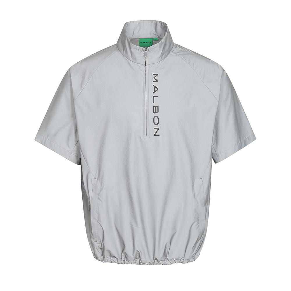 MALBON GOLF Performance Short Sleeve Anorak Light Gray (Man)