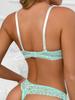Lace Bra Thong Set Push up Underwear set Women Panties Hollow Lace Intimates Bras and Panty set