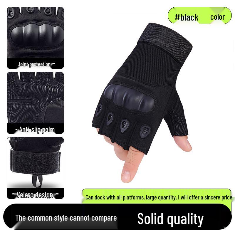 Men's Full-Finger Outdoor Tactical Gloves - Cut-Resistant, Wear-Resistant for Motorcycle Riding & Combat