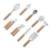 9 PCS with Wooden Handle Cooking Tool Set Stainless Steel Kitchen Gadget Set Home Kitchen