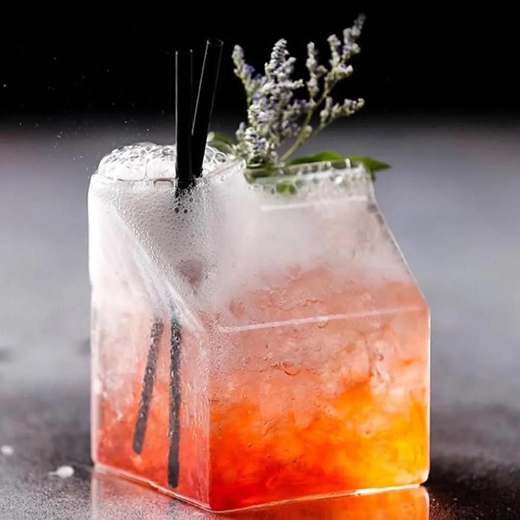 Heat Resistant Borosilicate Milk Box Cup Coffee And Presentation Cup | Borosilicate Glass 350ml