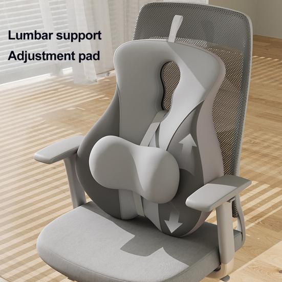 Yousheng Back Pain Relief Cushion Memory Foam Lumbar Support Cushion Chair Back Support Cushion with Adjustable Slider for Office Workers Computer