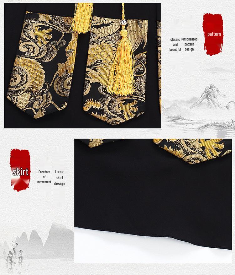 2024 Summer Hanfu Long Robe: Unisex Fairy Style Costume - Retro Swordsman & Tang Suit Performance Attire