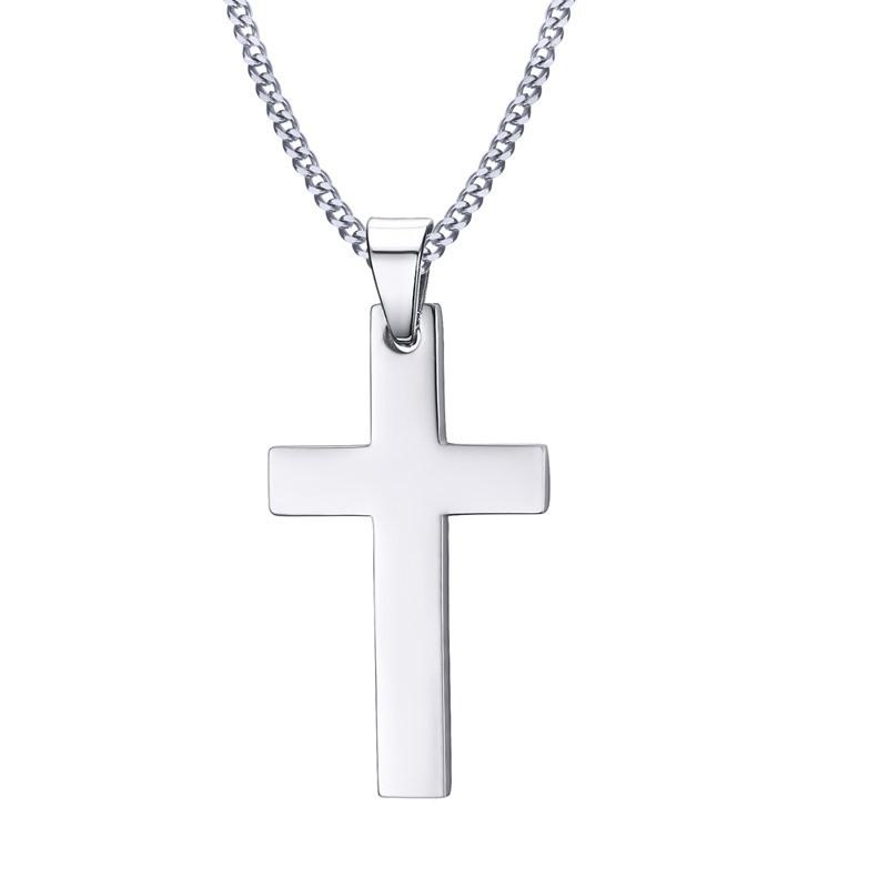 Stainless Steel Cross Pendant Necklace Men'S Foreign Trade Jewelry Accessories Pn-570