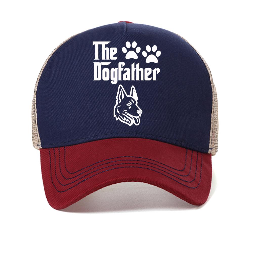 The Dogfather lrtter print baseball cap Golden Retriever Dog Father for Men Godfather parody Lovers and Dads him graphic caps Adjustable красный
