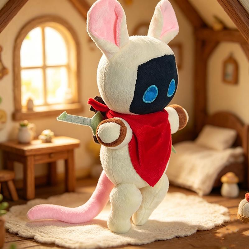 Soft Cartoon Plush Doll Alien Big Ear Rabbit Robot Stuffed Toy Fluffy Character Figure Decor Gift For Kids And Teens