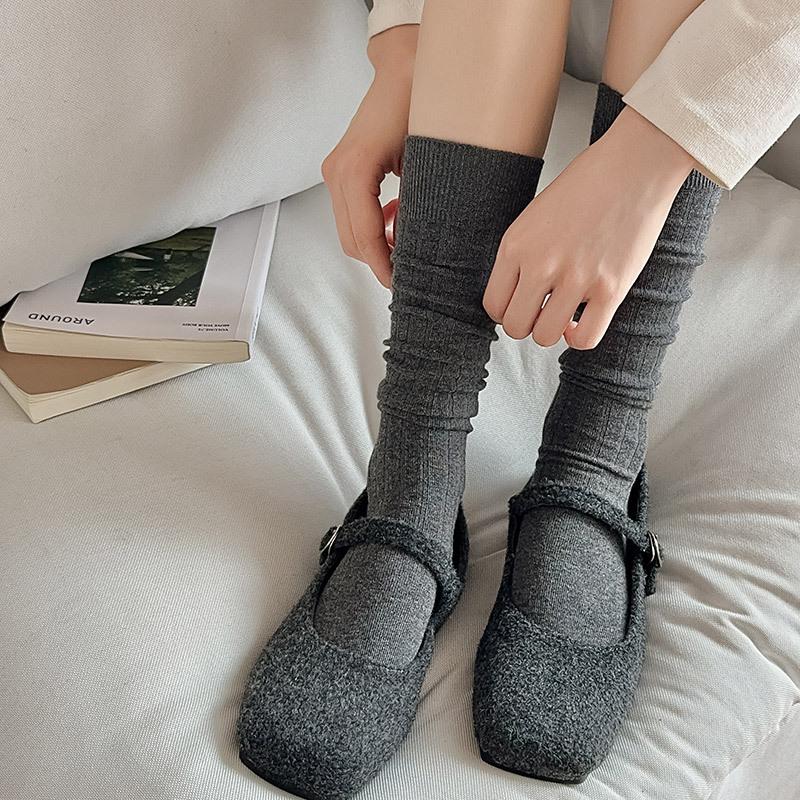 Drawing Stockings Children'S Japanese Jk College Style Long Stacking Socks Spring And Autumn Simple East Gate And Knee Calf Socks