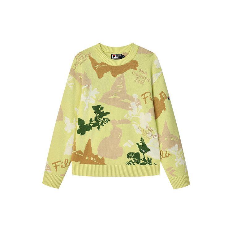 

FILA F/W 22 Elegant Commuter Pullover Sweater With Letter Print Women sweater F11W248404FZA L