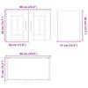 Wall Cabinet LUCCA White 60 x 31 x 40 cm Particleboard