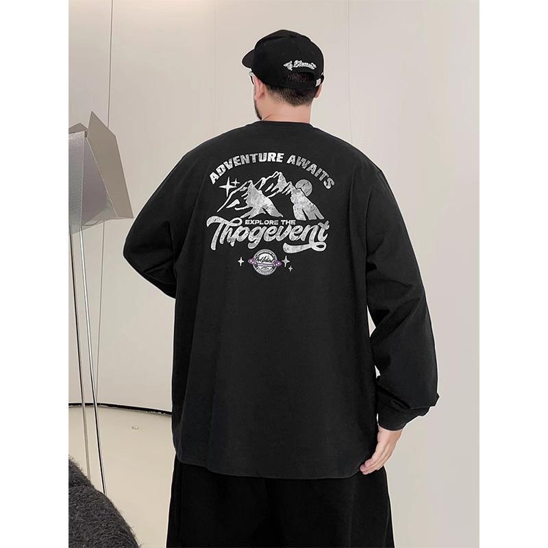 American Heavyweight Soft Athletic Casual Peplum Stretch Fit Wrinkle Loose Men's Fashion Short Sleeve Top Comfortable T Shirt