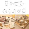 9Pcs Cute Cats Cookie Cutters Stainless Steels Dessert Cutters DIY Bakings Tool