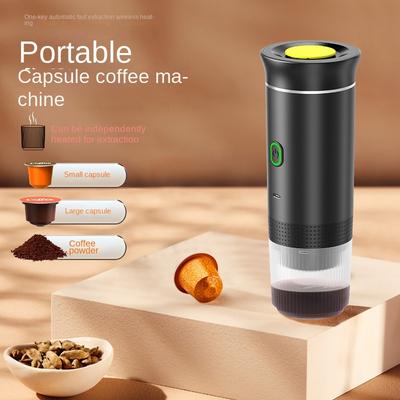 Machine à café expresso électrique sans fil portable pour voyage, voiture et camping à domicile, cafetière à capsules 3 en 1