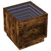 Table de chevet - Maison Exclusive - LED infini - Chêne fumé - 50x50x50 cm