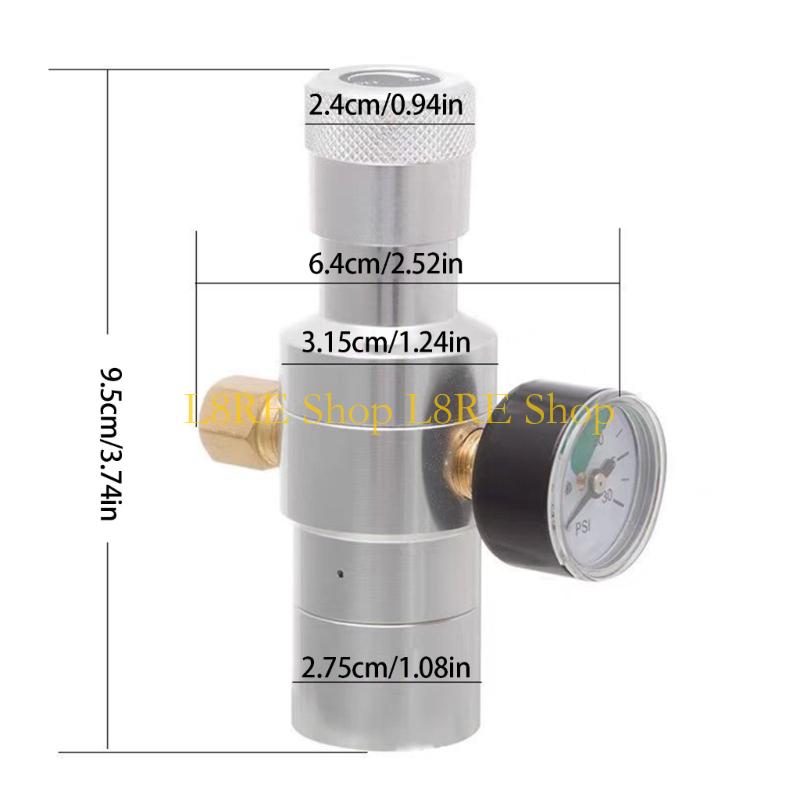 L8RE Small CO2 Regulator 0-150PSI Safe Brewing Accessory Kitchen Appliance Part