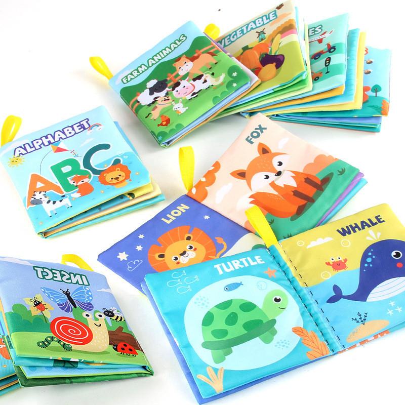 Baby Early Education Farm Animal Hand Book Tear-resistant Cognitive Baby Cloth Book