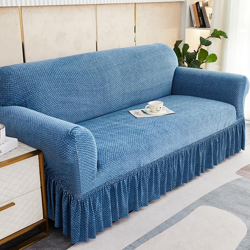 Chenille thicker sofa cover, all-inclusive universal cover, anti-slip and dustproof armrest sofa cover, three-person universal new model