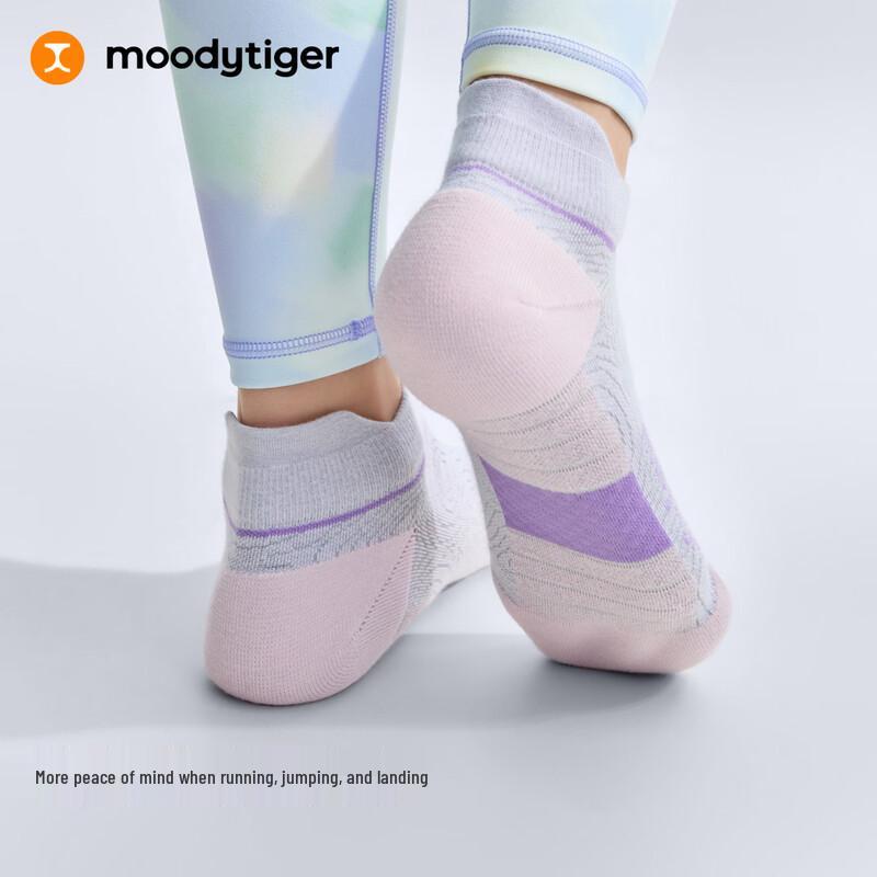 Moodytiger Kids  Moisture-Wicking Mid-Calf Socks 3-Pack Shoe Size 32-37