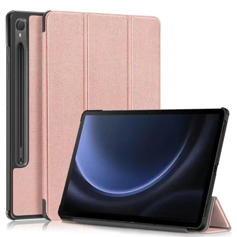 Tablet Leather Case for Samsung Galaxy Tab S9 FE S9FE 2023 Case 10.9 Inch Folding Stand Magnetic Smart Folio Tablet for Samsung Tab S9 FE Case