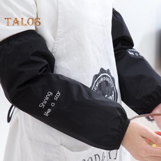 1 זוג כיסויי שרוולים עמידים בשמן יישום רחב חפתים אלסטיים שימושי מטבח עמיד לשומן תפאורה שרוולים צהובים לבית