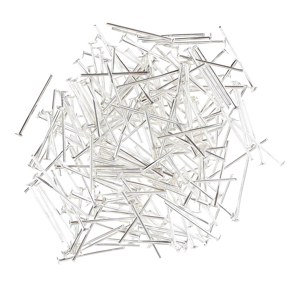 

200 шт., 19 мм, шпильки, 1 мм, фурнитура для ювелирных изделий, ремесло серебряный