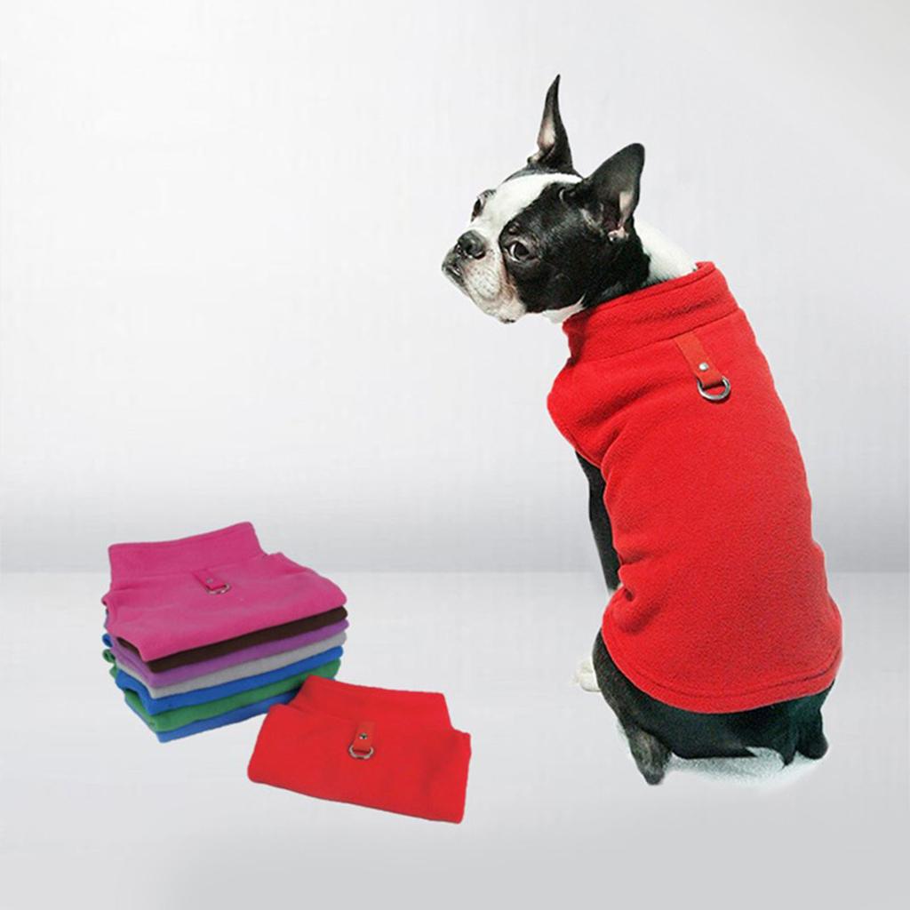 Warm Dog Clothes for Small Medium Dog Fleece Cat Sweater Pet Clothing for Kitten Outdoor Walking Costume Coat Winter