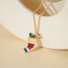 Claus Merry Christmas Clavicle Necklace Women Pendant Necklace Snowman Choker Christmas Necklace