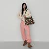 All-Season Oxford Graphic Shoulder Bag _ [Coral Camellia]