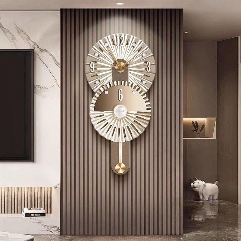 Light Luxury Modern Clock Wall Clock Living Room Background Wall Clock Abstract Silent High-end Feeling Dining Room Wall Clock