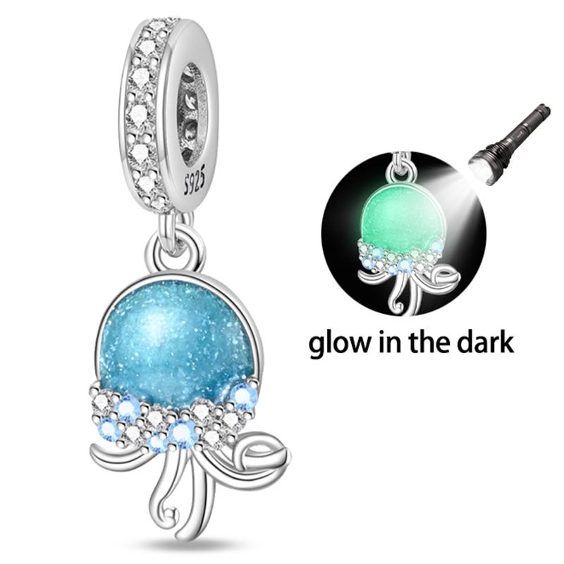 Fashion 925 Silver Summer Ocean World Series Sea Turtle Starfish Crab Octopus Charms Beads Fit 925 Bracelet DIY Jewelry