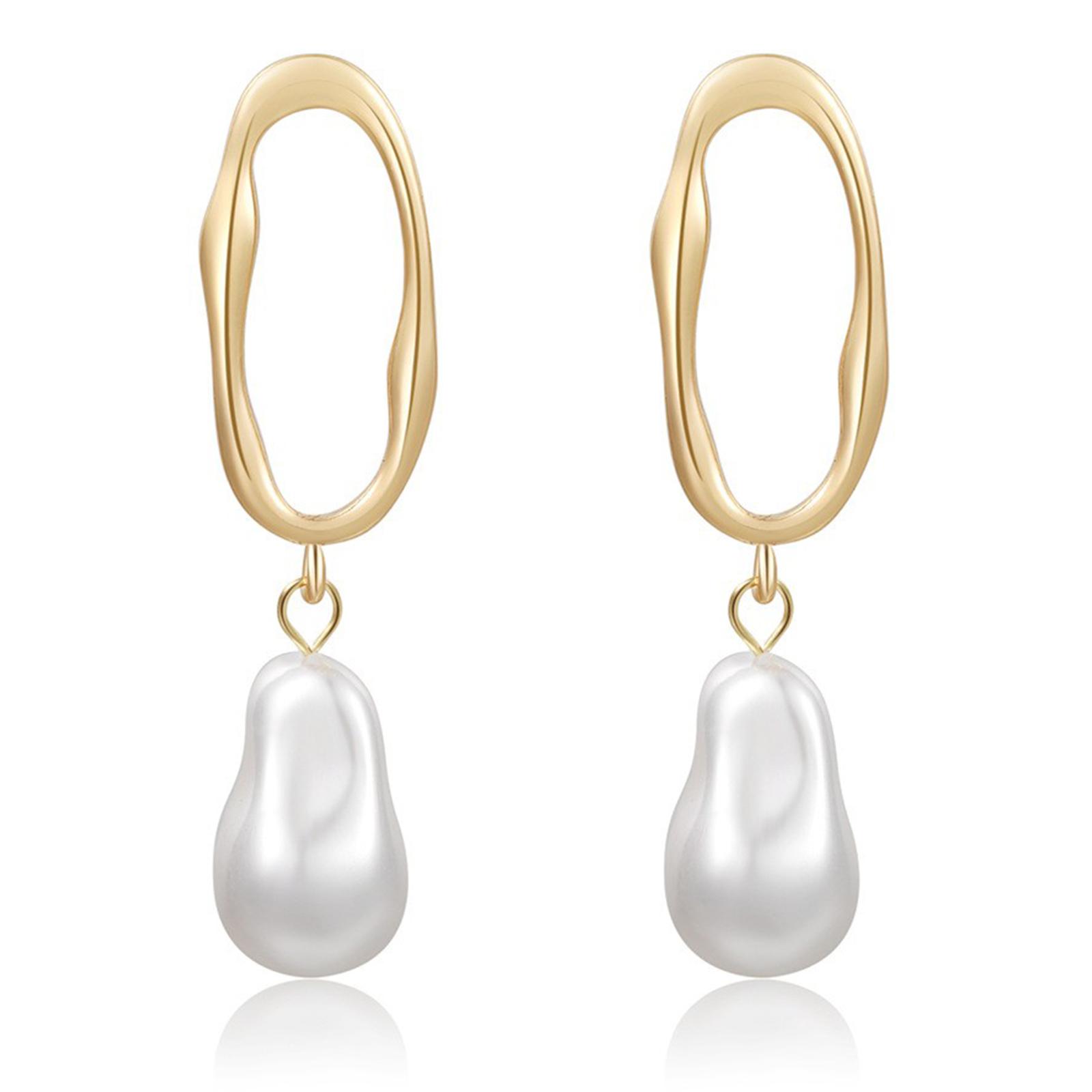 

Pearl Dangle Earrings Dainty Pearl Earrings Gold Plated Pearls Charm Dangle Earrings Gifts for Women золотой