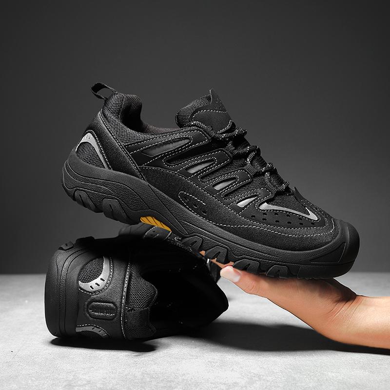 Fashion New Design Men's Casual Shoes Fashion Outdoor Sports Shoes All-match Leather Sneakers Classic Walking Treking Footwear Trainers