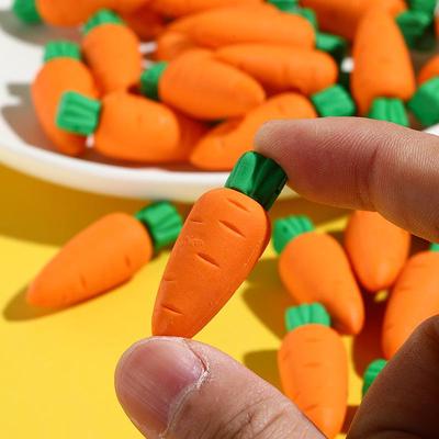 Gomma da Cancellare a Forma di Carota Cartone Animato 3D per l'Apprendimento Educativo dei Bambini