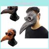 Auffällige Pestdoktor-Maske mit schrecklich langem Schnabel für kreative Halloween-Kostüme