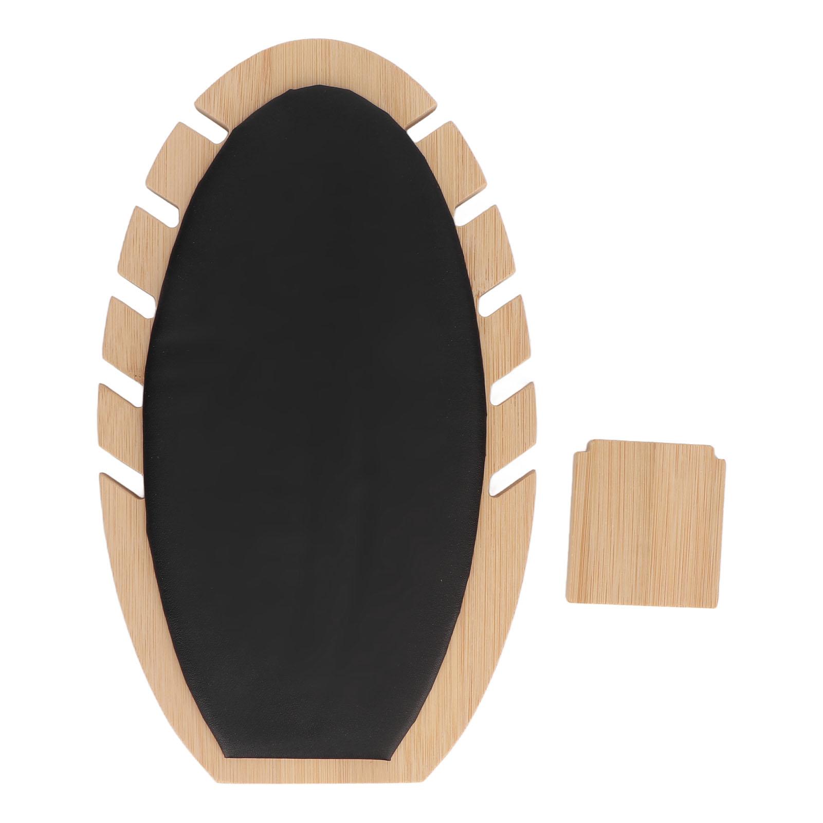 

Necklace Bamboo Display Board Leaf Shape Disassemble Necklace Bamboo Holder for Home Black