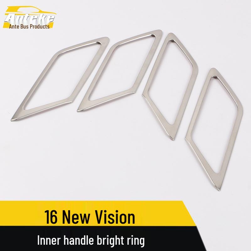 Compatible with 16 New Vision Interior Door Handle Bright Ring and Handshake Buckle Modifications