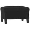 Vidaxl 3-Osobowa Sofa Z Podnóżkiem, Czarna, 180 Cm, Sztuczna Skóra
