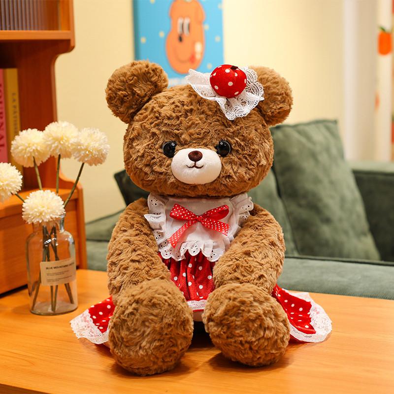 Teddy Bear Plush Toy With Short Pile Fabric For Kids And Babies Gift