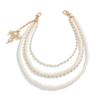 Metal Cross-shaped Pearl Waist Chains Hip Hop Waist Key Chain Pants Belt Chains  For Women Man