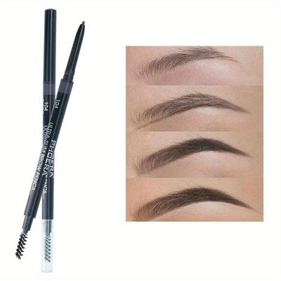 Eyebrow Pencil Natural Waterproof No Blooming Rotating Automatic Eye Brow Pencil with Brush Brown Beauty Cosmetic Tool