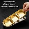 Korean Style Seasoning Dish Gold Silver Color Stainless Steel Barbecue Sauce Dish Plate Tableware BBQ Restaurant Kitchen Tool