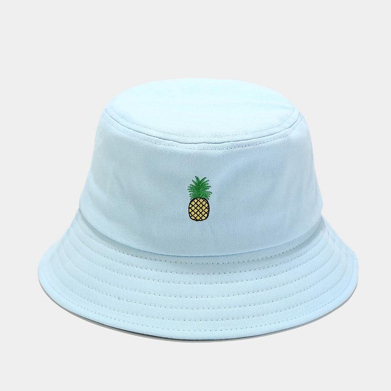 Panama Bucket Hat Fruit Strawberry Embroidered Fishing Cap Men Women Travel Beach Sun Hats