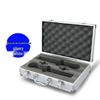 KTV Portable Wireless Microphone Storage: 2-Piece Aluminum Case for Handheld & Lavalier Mics.