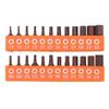 24 Pcs Hex Head Drill Bit Set 1/4 Inch Hex Shank S2 Alloy Steel Metric and SAE Hex Bit Set for Indus