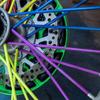 Motorcycle 24cm Colored Spoke Sleeves - 72 Pack, Eco-Friendly Radiation Decoration Strips