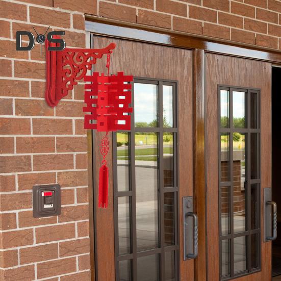 Chinese New Year DIY Lantern Kit Lucky Red Fu Wall Mount Hanging Lantern 3D Puzzle Hollow Out Spring Festival Lantern for Home Decor