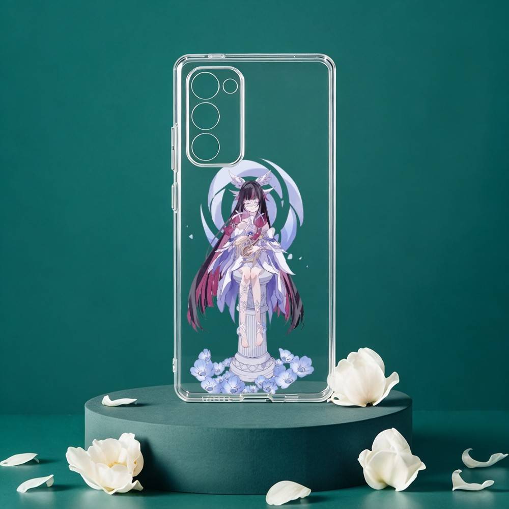 C-Colombina Genshin Phone Case For Samsung Galaxy S24 S25 S23 S22 S21 Plus S24 S25 Transparent Cover Case