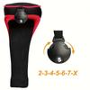 3Pcs Professinal Golf Head Cover with Interchangeable Number Label Soft Wood Golf Club Driver Headcovers Easy to Use