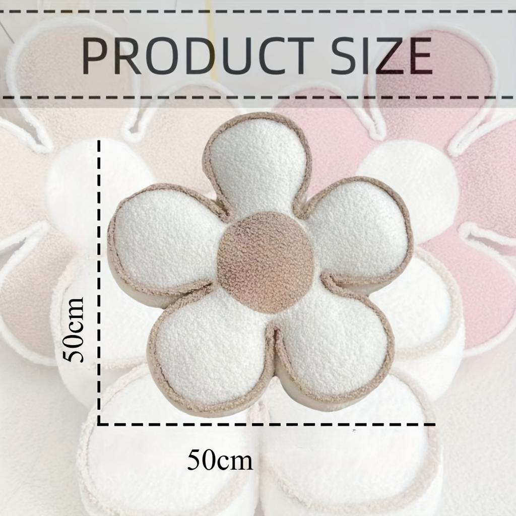 Chic Geometric Flower Throw Pillow - Soft, Washable Polyester Cushion for Bed & Sofa Decor