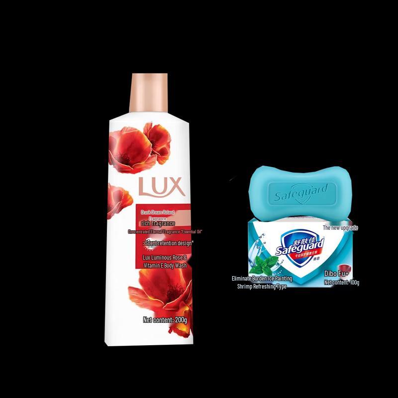 LUX Scented Shower Gel & Mint Soap Set